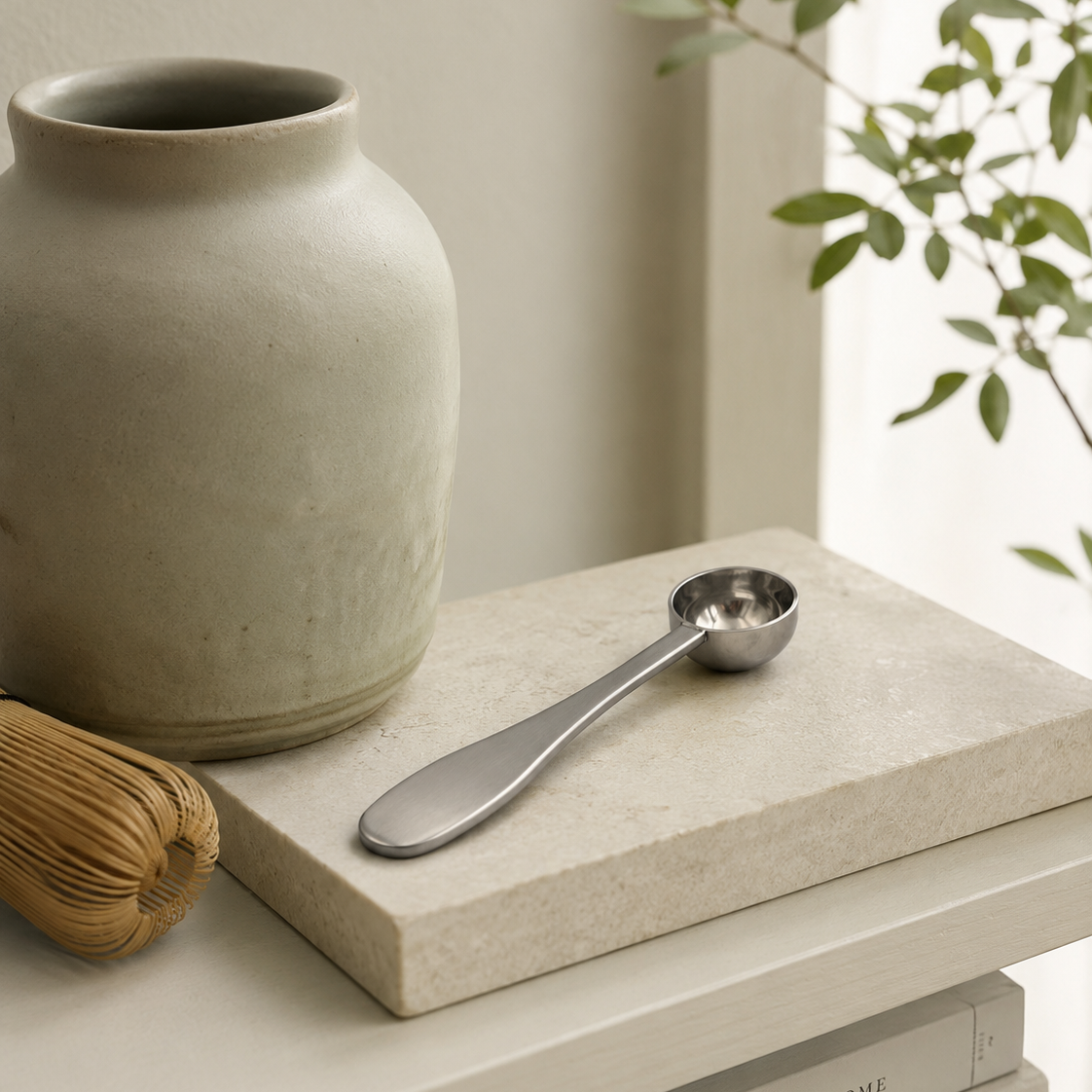 Set de matcha japonés Bambú Latte con lata, cuenco y batidor