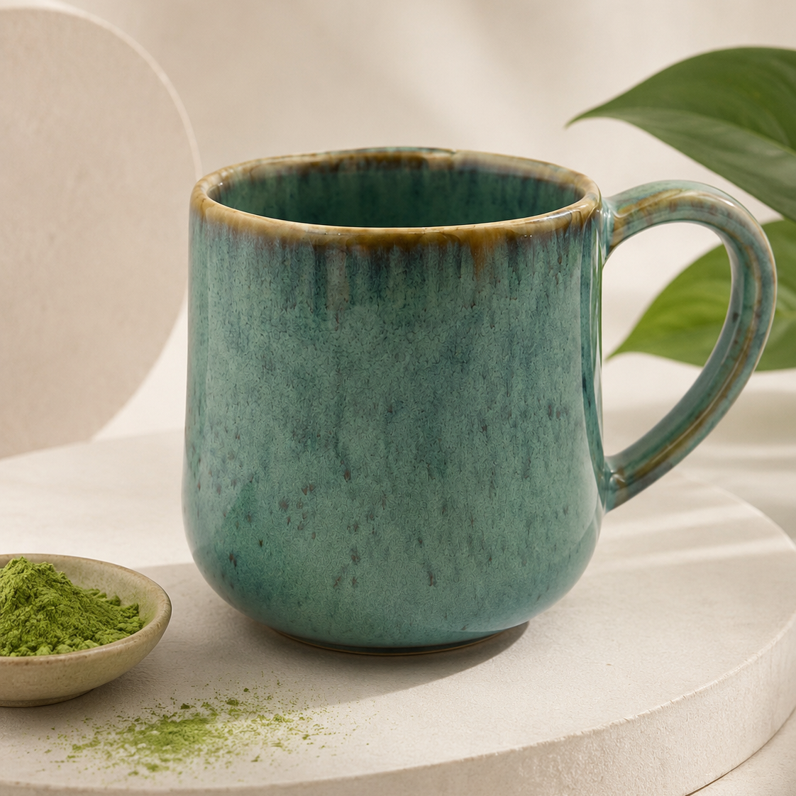 Té matcha premium Bambú Latte con utensilios de ceremonia japonesa