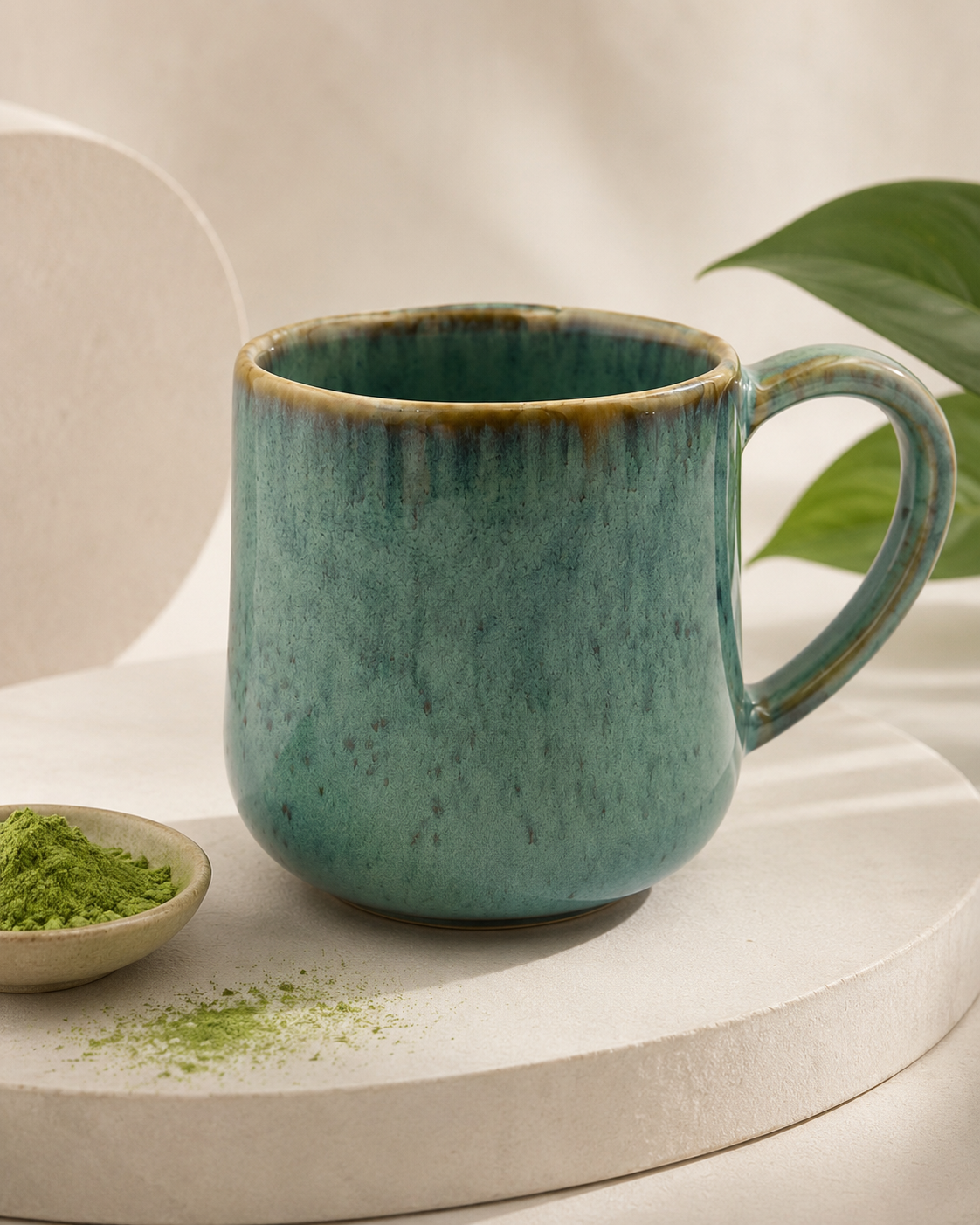 Té matcha premium Bambú Latte con utensilios de ceremonia japonesa