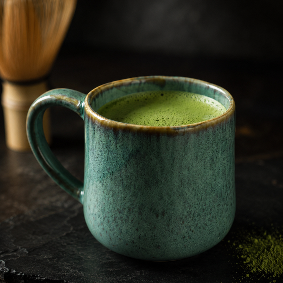 Set de té matcha Bambú Latte con lata, chasen y chawan