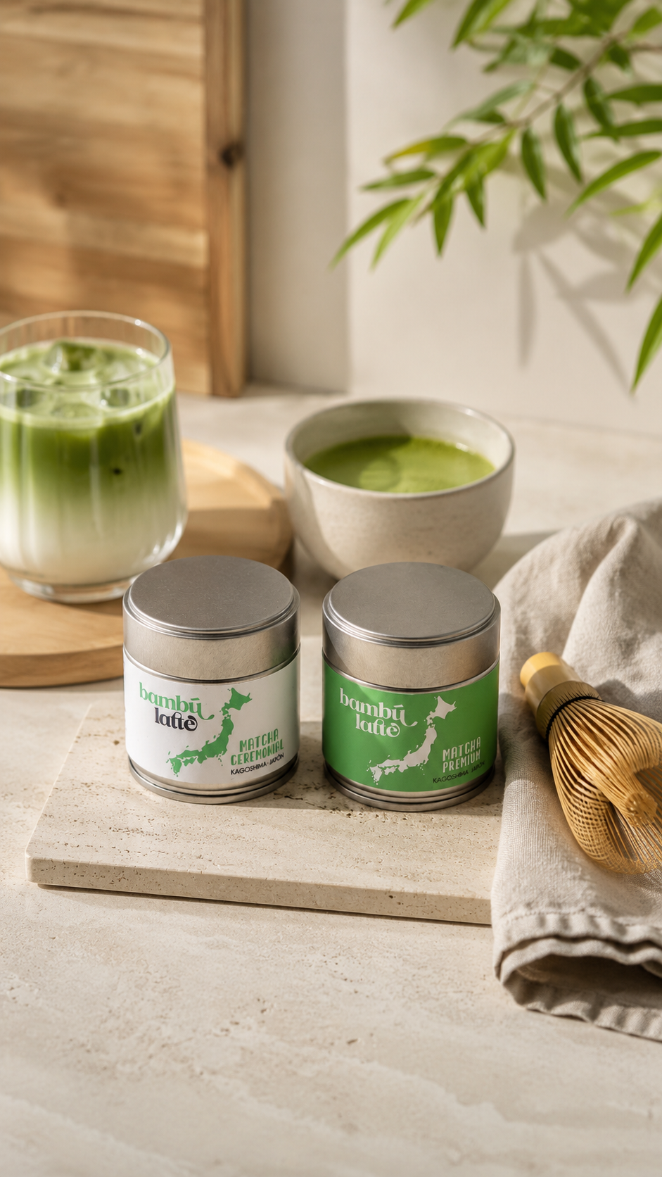 Pack Dúo Matcha Bambú Latte, regalo para amantes del té japonés