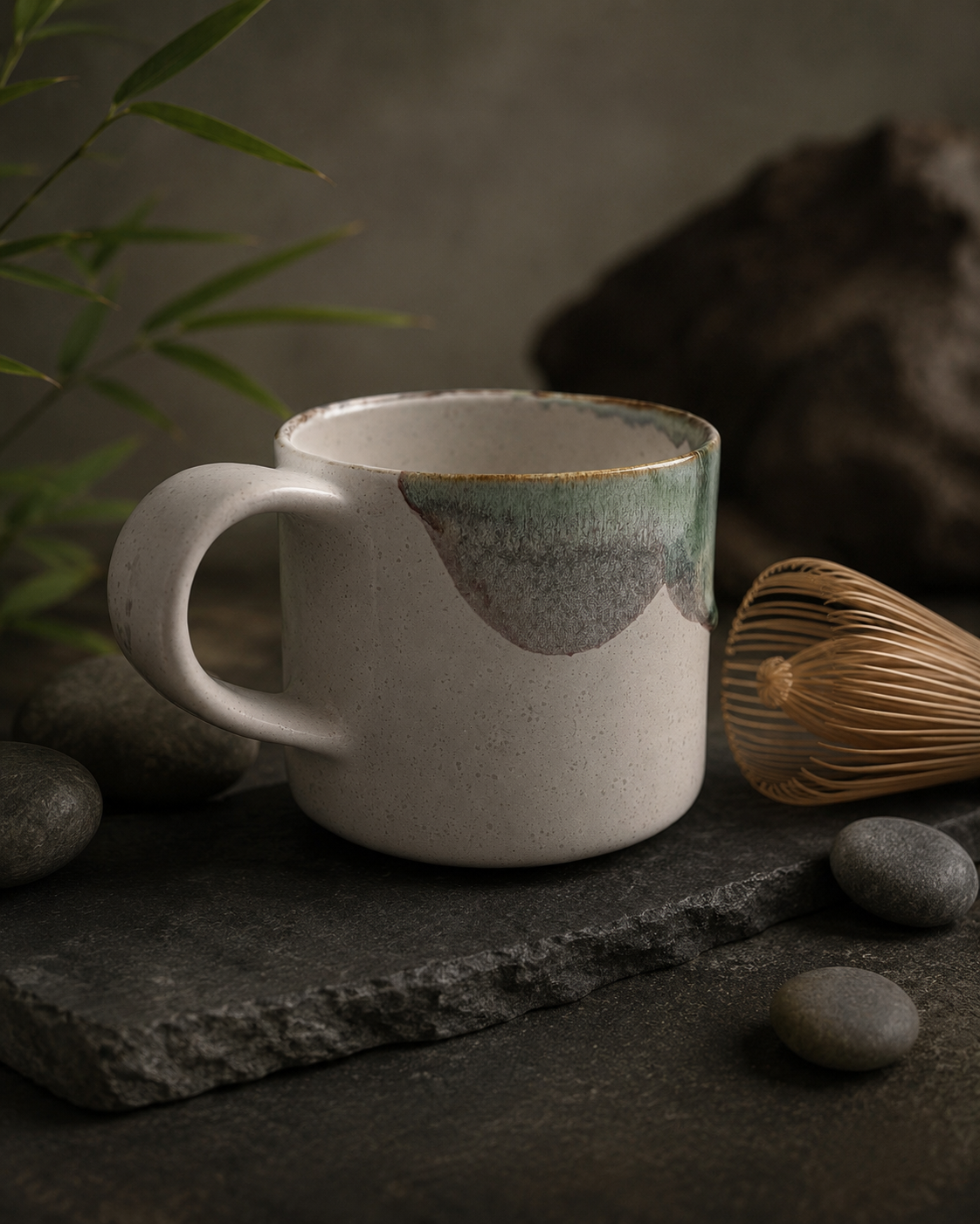 Matcha japonés de primera cosecha Bambú Latte con utensilios